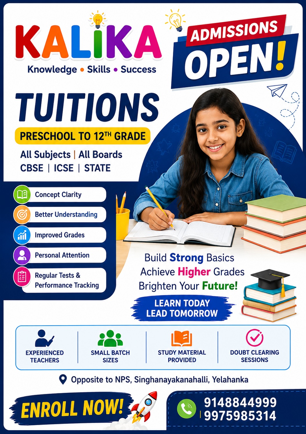 Kalika Academic Foundation Preschool to 12th Grade Poster