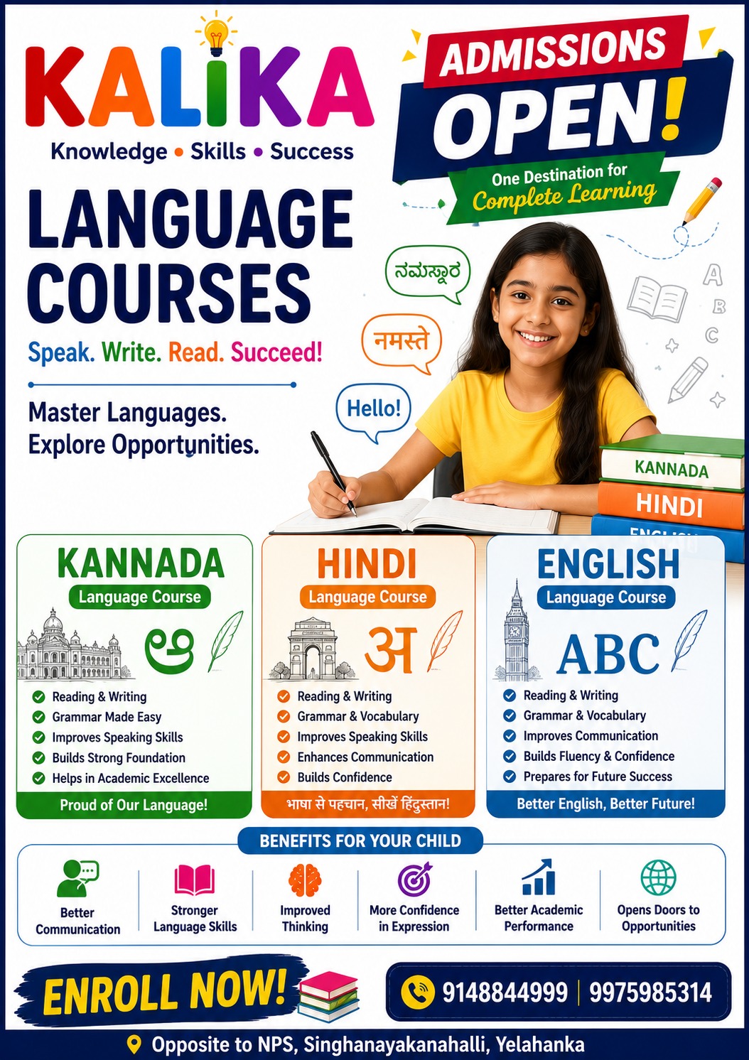 Kalika Language Courses Poster